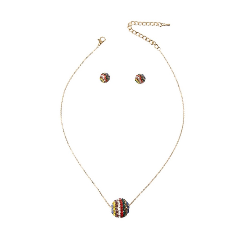 Rhinestone Ball Necklace SO CUTE!!